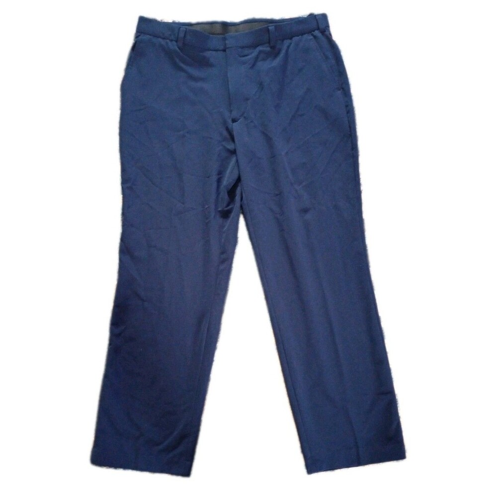 George Dress Pants Stretch Comfort Flex Navy Blue Business Casual 36x30 Preppy